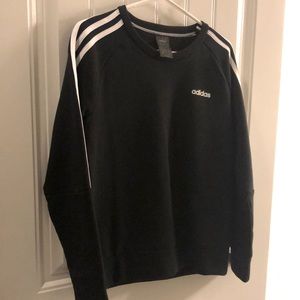 Adidas sweatshirt traditional black w/white stripe